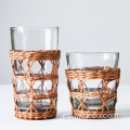 Rattan Cage Highball Glass Set